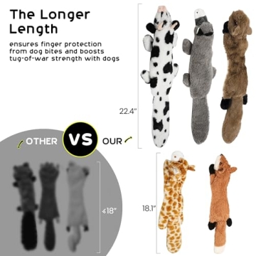 Nocciola Squeaky Toy Set for Small and Large Dogs