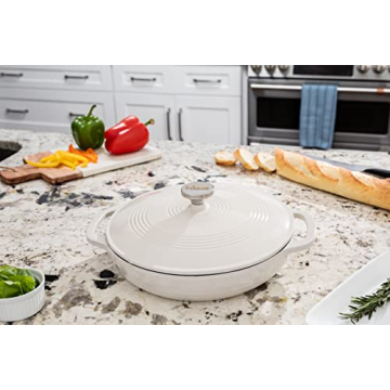 Lodge 3.6 Quart Enameled Cast Iron Casserole with Lid