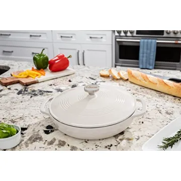 Lodge 3.6 Quart Enameled Cast Iron Casserole with Lid