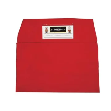 Seat Sack Standard Chair Storage Pocket - 14 Inches Red - Perfect Organizer for Classroom Chairs, Durable and Spacious, Storage and Organization