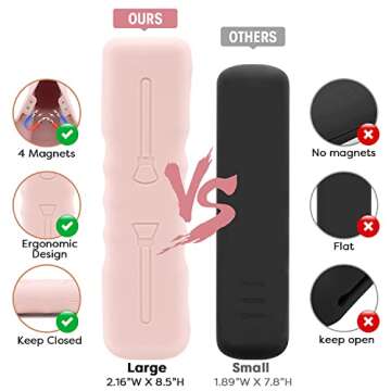 3Pack Travel Silicone Makeup Brush Case Bag Soft Cute Portable Cosmetic Brushes Holders,Waterproof Makeup Brushes Organizer for Traveling with Magnetic Closure-Black,Pink,Khaki