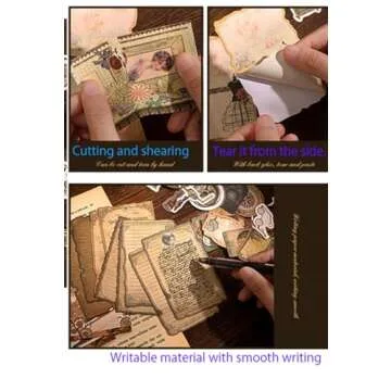 Alideco 100pcs Vintage Scrapbook Supplies Pack for Art Journaling Bullet Junk Journal Planners DIY Paper Stickers Craft Kits Notebook Collage Album Aesthetic Cottagecore Picture Frames (zhiwubaike)