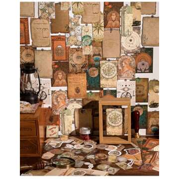 Alideco 100pcs Vintage Scrapbook Supplies Pack for Art Journaling Bullet Junk Journal Planners DIY Paper Stickers Craft Kits Notebook Collage Album Aesthetic Cottagecore Picture Frames (zhiwubaike)