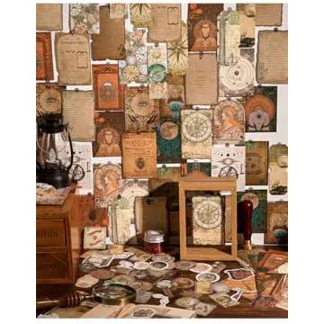Alideco 100pcs Vintage Scrapbook Supplies Pack for Art Journaling Bullet Junk Journal Planners DIY Paper Stickers Craft Kits Notebook Collage Album Aesthetic Cottagecore Picture Frames (zhiwubaike)