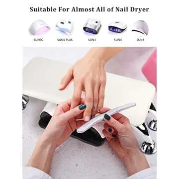 Big Arm Rest for Nails Cushion, Microfiber Leather Hand Rest for Nails Tech, Hand Rest Pillow for Nails Toenails, Detachable Nail Art Accessories Tool for Nails Tech (White)