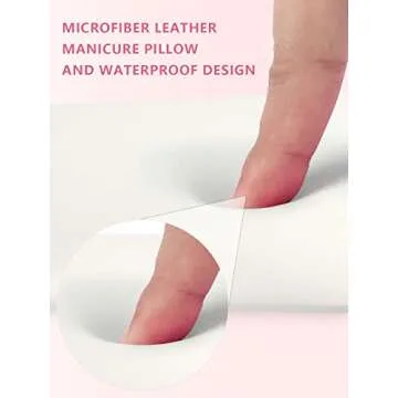 Big Arm Rest for Nails Cushion, Microfiber Leather Hand Rest for Nails Tech, Hand Rest Pillow for Nails Toenails, Detachable Nail Art Accessories Tool for Nails Tech (White)