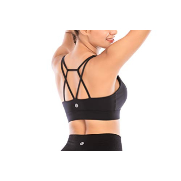 RUNNING GIRL Women's Backless Padded Sports Bra Longline