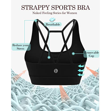 RUNNING GIRL Women's Backless Padded Sports Bra Longline