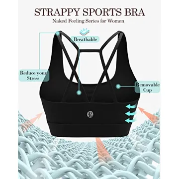 RUNNING GIRL Women's Backless Padded Sports Bra Longline