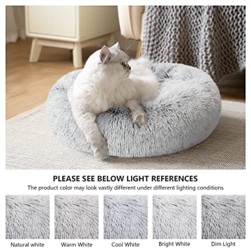 Love's Cabin 20in Cat Bed - Fluffy Machine Washable Pet Bed