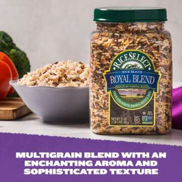 RiceSelect Royal Blend - Texmati, Brown, Red, Wild Rice Blend - 21oz Premium Gluten-Free Rice