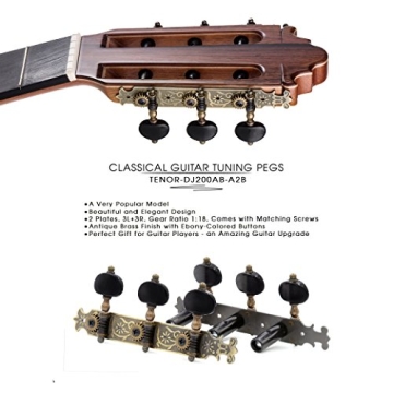 DJ200AB-A2B Tenor Guitar Tuners with Antique Brass Finish