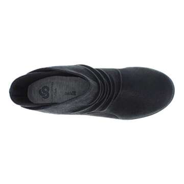 Clarks Women's Sillian Sway Ankle Bootie, Black, 7 M US