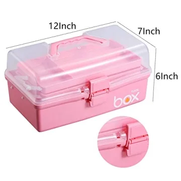 Kinsorcai 12-Inch Three-Layer Clear Storage Box - Organizer