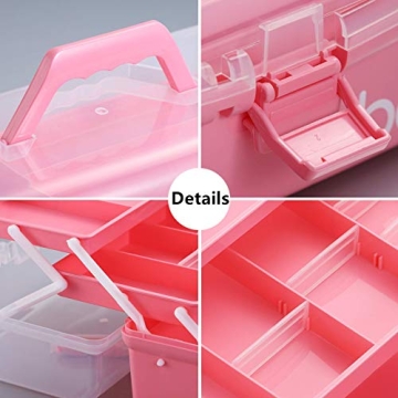 Kinsorcai 12-Inch Three-Layer Clear Storage Box - Organizer