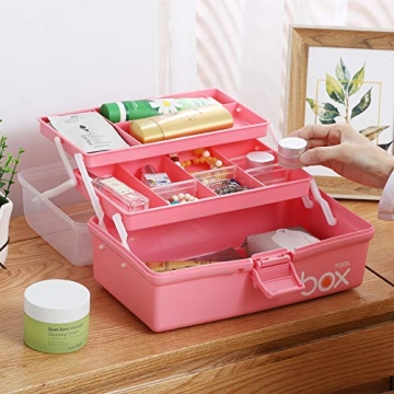 Kinsorcai 12-Inch Three-Layer Clear Storage Box - Organizer