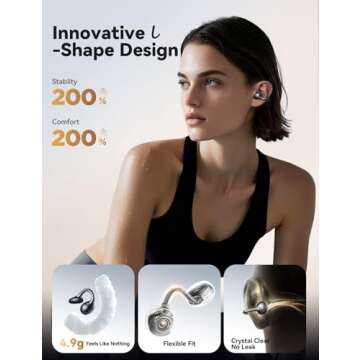 JOYROOM OE3 Clip-On Earbuds, Immersive Sound & Controls