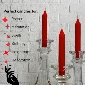 Simply Soson 24 Bulk Mini Taper Candles for Rituals