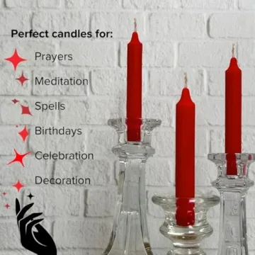Simply Soson 24 Bulk Mini Taper Candles for Rituals
