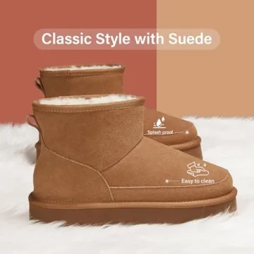 Comfortable ATHMILE Winter Suede Platform Boots for Women