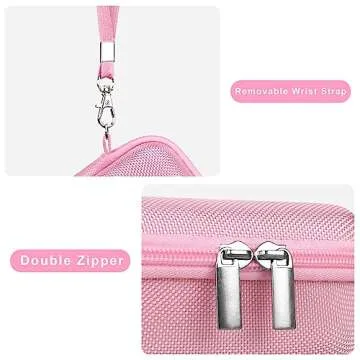 Canboc Hard Case for Canon PowerShot G7X Mark II/III / G5 X Mark II Digital Camera, Mesh Bag fit Battery, Charger, USB Cable, Pink