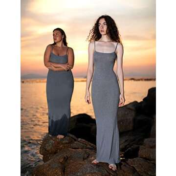 PUMIEY Maxi Dress - Stylish Bodycon Sleeveless Summer Dress