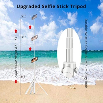 ATUMTEK 51" Selfie Stick Tripod for All Your Photos