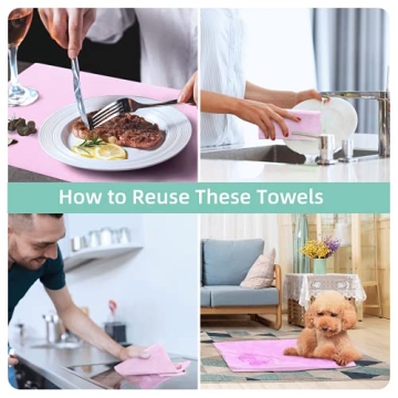 KitchLife Reusable Paper Towels - Eco-Friendly Kitchen Rolls