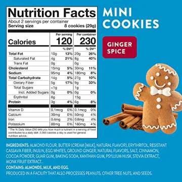 HighKey Sugar Free Ginger Spice Cookies Keto Treats 3-Pack