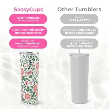 Stylish Insulated Floral Tumbler - Perfect Gift for Any Occasion