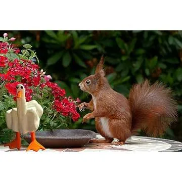 Middle Finger Duck You Figurine Statue - Funny Little Duck Resin Decor - Home Desk Office Garden Duckling Statue Deocration - Funny Joke Prank Gag Quirky Gift for Guys Adults Men