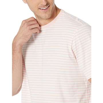 Amazon Essentials Men's Regular-Fit Short-Sleeve Stripe Crewneck T-Shirts