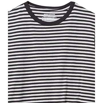 Amazon Essentials Men's Regular-Fit Short-Sleeve Stripe Crewneck T-Shirts