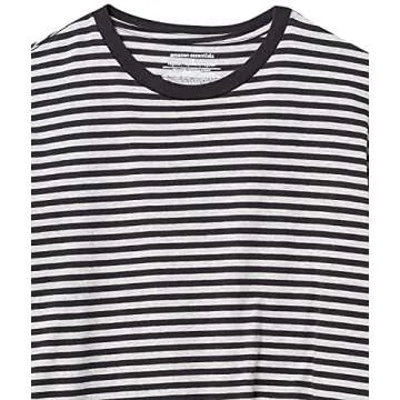 Amazon Essentials Men's Regular-Fit Short-Sleeve Stripe Crewneck T-Shirts