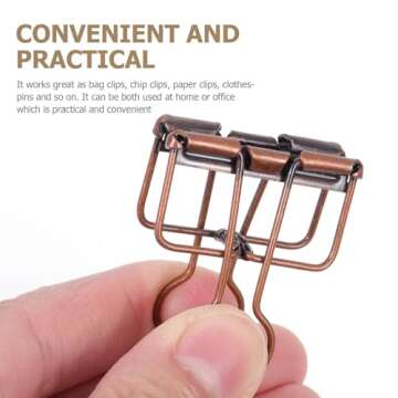 NUOBESTY Scrapbook Binder 6 Pcs Metal Wire Binder Clips Hollow Out Paper Binder Clip Invoice Bill Clamps Paper Organizer for Office School Accessories Files Documents Tickets Office Binders