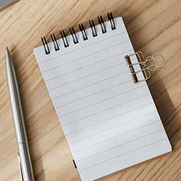 NUOBESTY Scrapbook Binder 6 Pcs Metal Wire Binder Clips Hollow Out Paper Binder Clip Invoice Bill Clamps Paper Organizer for Office School Accessories Files Documents Tickets Office Binders