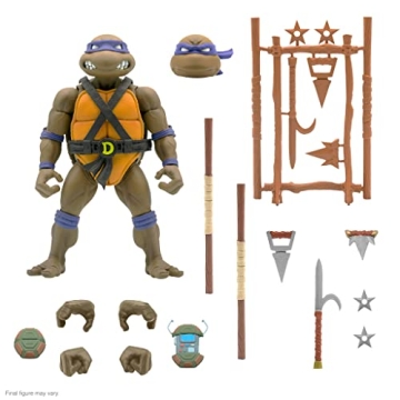 Super7 ULTIMATES! Teenage Mutant Ninja Turtles Donatello - 7" TMNT Action Figure with Accessories Cl...