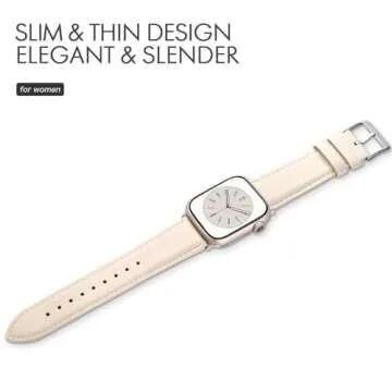 Stylish Eyamumo Genuine Leather Apple Watch Band 38mm 40mm 41mm