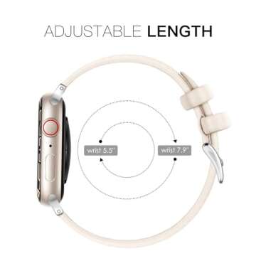 Stylish Eyamumo Genuine Leather Apple Watch Band 38mm 40mm 41mm