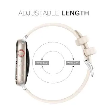 Stylish Eyamumo Genuine Leather Apple Watch Band 38mm 40mm 41mm