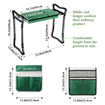 Sunix Garden Kneeler & Seat with Tool Pouch - Ideal Gift