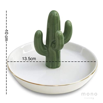 Ceramic Cactus Ring Holder for Jewelry and Decor
