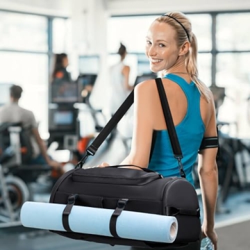 Versatile Black Gym Bag for Travel & Sports
