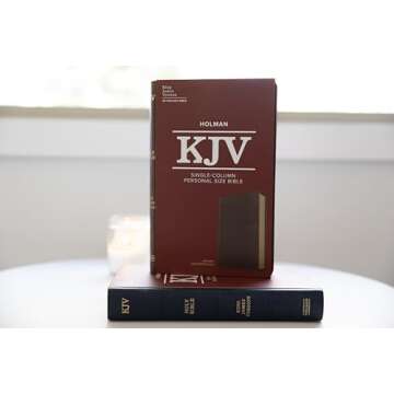 KJV Single-Column Wide-Margin Bible, Brown LeatherTouch, Red Letter, Pure Cambridge Text, Wide Margins, Full-Color Maps, Easy-to-Read Bible MCM Type