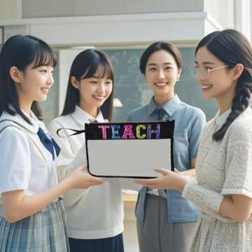 HYOOG Clear Makeup Letter Bag for Teacher Gifts