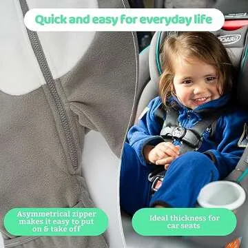 Fleece Baby Bunting Bodysuit – Infant One Piece Kids Hooded Romper Outerwear Toddler Jacket Bear - Blue 6-12 Months