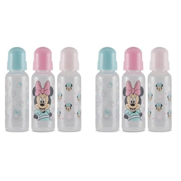 Disney Minnie Mouse 9 oz Baby Bottles - 6 Pack BPA-Free
