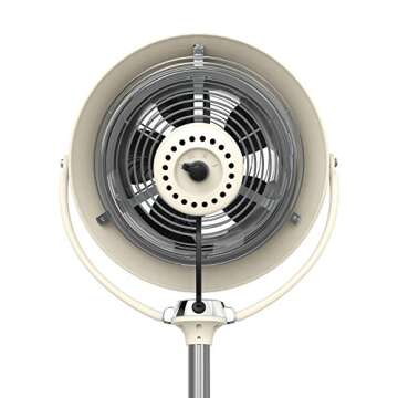 Vornado VFAN Sr. Pedestal Vintage Fan Retro Metal Standing Air Circulator for Cooling & Décor 3 Speeds, Adjustable Tilt Vintage White