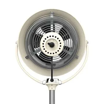 Vornado VFAN Sr. Pedestal Vintage Fan Retro Metal Standing Air Circulator for Cooling & Décor 3 Speeds, Adjustable Tilt Vintage White