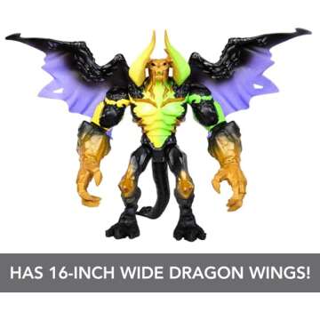 Masters of the Universe and He-Man Action Figure, Cosmic Terror Skeletor, Highly Posable MOTU Villain, Special Neon Deco